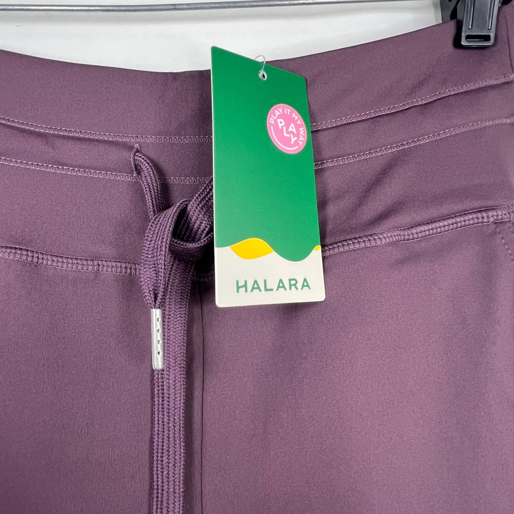 Halara Potent Purple Sweatpants Women S Drawstring Cuffed Joggers Athleisure NWT